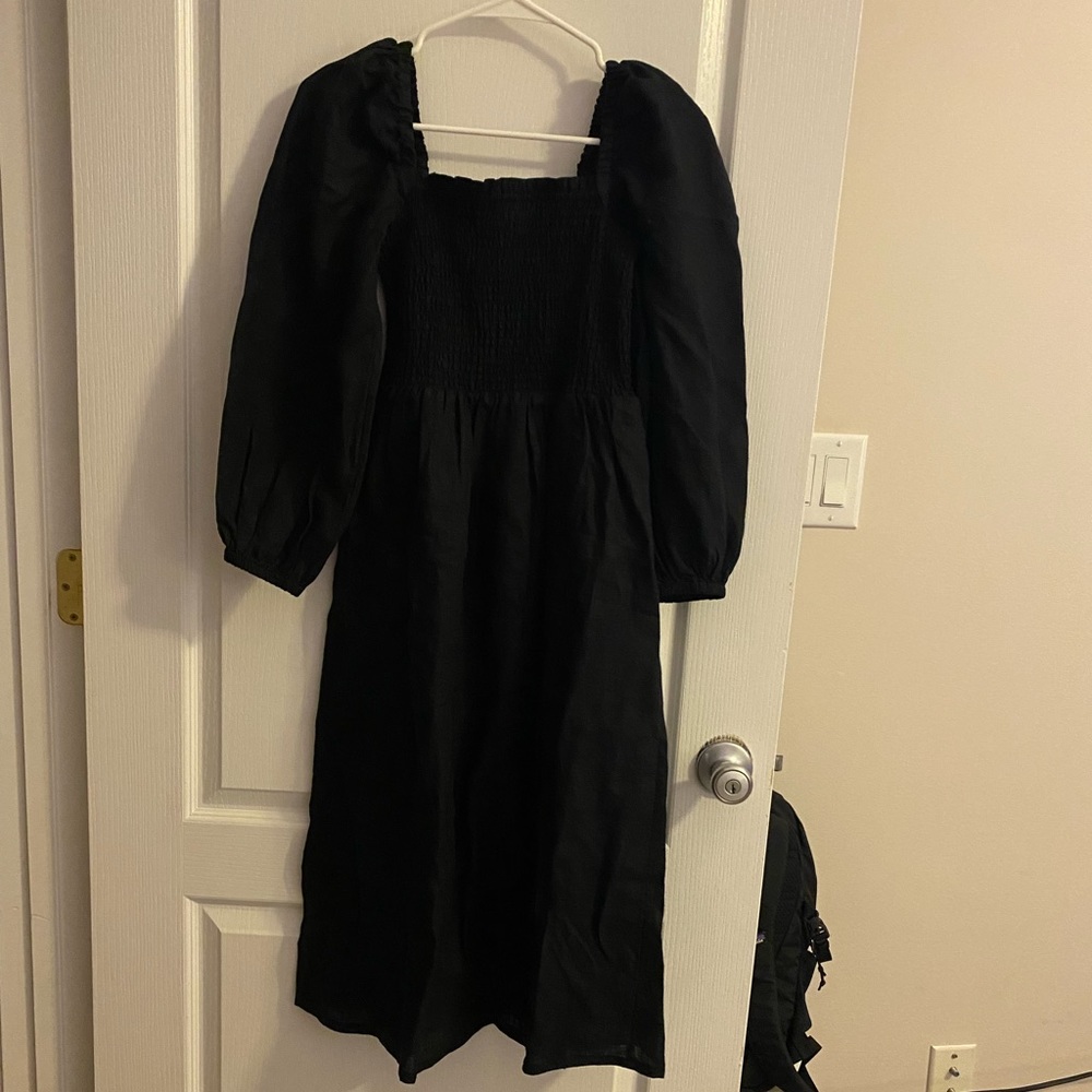 J.CREW Linen Midi Dress with Slit